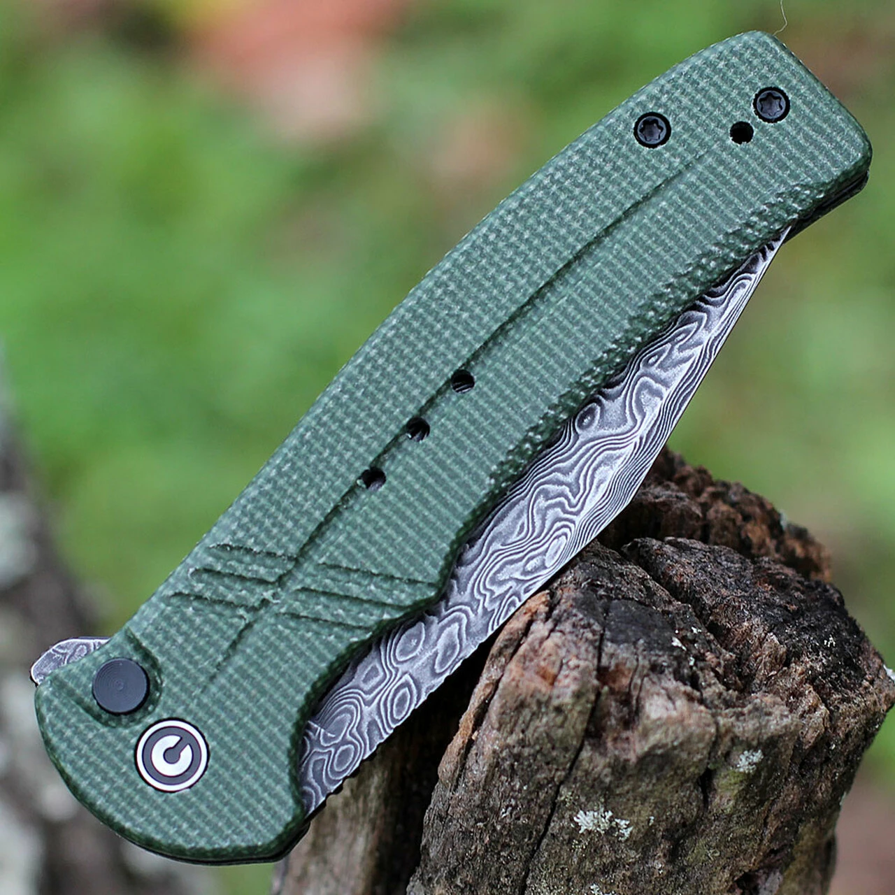 Best deal 🌟 CIVIVI Knives CIVIVI Cogent Button Lock - Green Micarta (3.5" Dam) C20038D-DS1 🌟 3 Best deal 🌟 CIVIVI Knives CIVIVI Cogent Button Lock - Green Micarta (3.5" Dam) C20038D-DS1 🌟 - Image 3