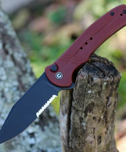 Wholesale ⌛ CIVIVI Knives CIVIVI Cogent Button Lock - Burgundy G10 (3.5" Blk Serr) C20038E-2 😍
