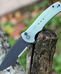 Best reviews of 🔔 CIVIVI Knives CIVIVI Cogent Button Lock - Natural G10 (3.5" Blk Serr) C20038E-3 ❤️