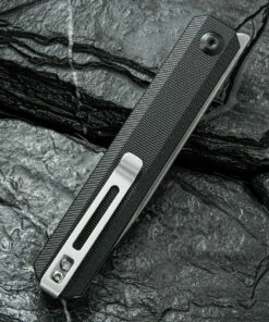 Best Pirce ❤️ CIVIVI Knives CIVIVI Exarch C2003C, 3.22" D2 Satin Drop Point Plain Blade, Black G-10 Handles 😍 -Automatic Knives shop CIVC2003C.3 73217.1621958346