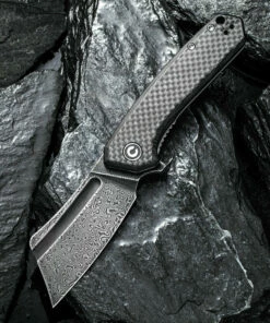 Wholesale 🤩 CIVIVI Knives CIVIVI Mini Bullmastiff C2004DS-1, 2.97" Damascus Cleaver Blade, Black G-10 Handles w/Twill Carbon Fiber Overlay ⭐