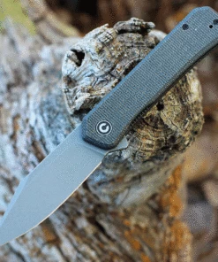 Budget ๐ CIVIVI Knives CIVIVI Relic Flipper w/Tweezers - Green Micarta (3.5" SW Nitro-V) C20077B-3 ๐