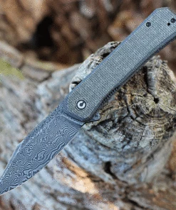 Cheap 😀 CIVIVI Knives CIVIVI Relic Flipper w/Tweezers - Green Micarta (3.5" Damascus) C20077B-DS1 👍