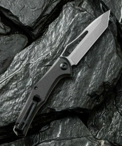 New ⭐ CIVIVI Knives CIVIVI Fracture C2008E, 3.35" 8Cr14MoV Stonewashed Tanto Blade, Black G-10 Handles ✨ -Automatic Knives shop CIVC2008E 1 27638.1599146205