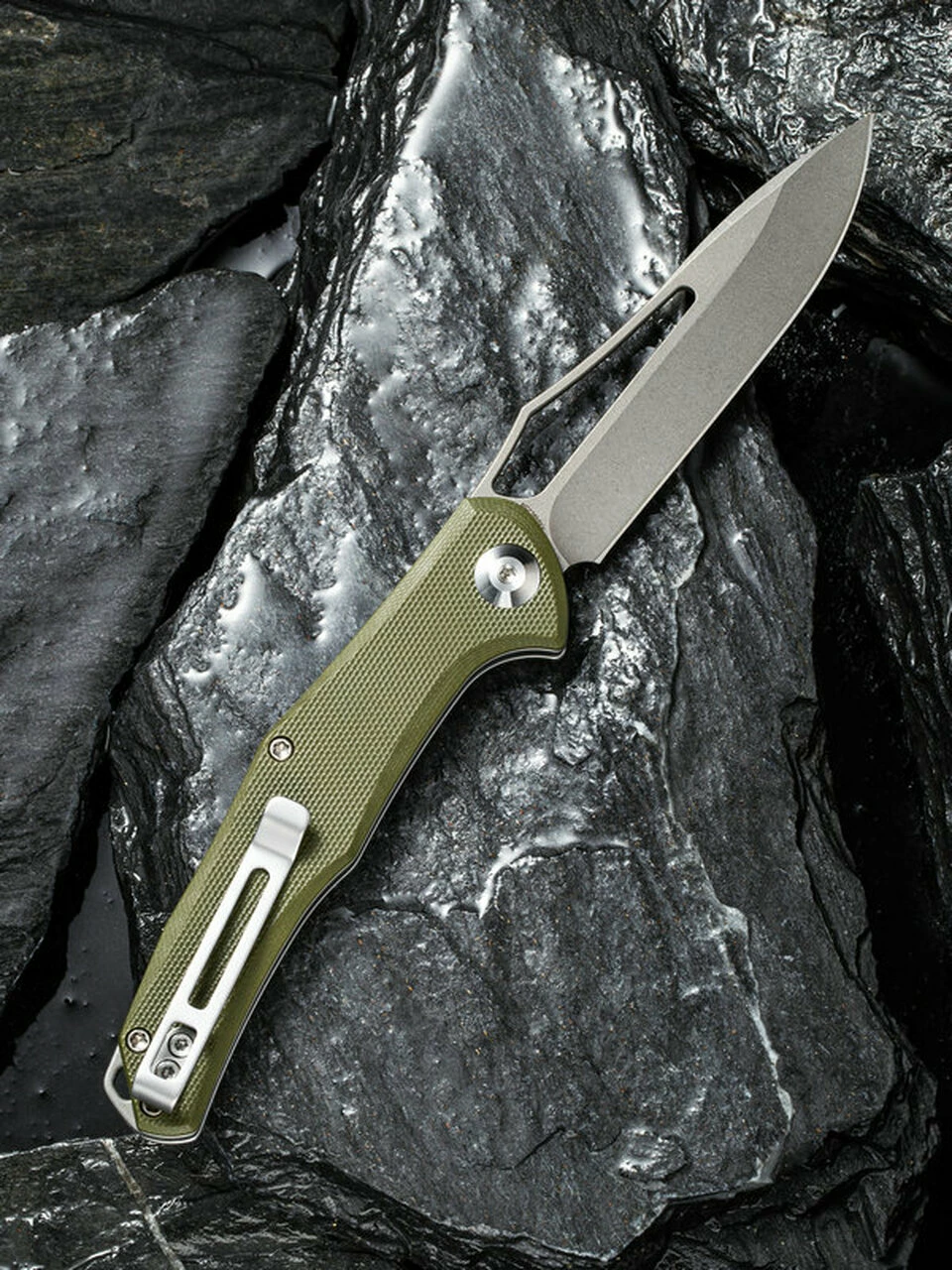 Wholesale ๐ CIVIVI Knives CIVIVI Fracture C2009A, 3.35" 8Cr14MoV Stonewashed Plain Blade, OD Green G-10 Handle ๐งจ 2 Wholesale ๐ CIVIVI Knives CIVIVI Fracture C2009A, 3.35" 8Cr14MoV Stonewashed Plain Blade, OD Green G-10 Handle ๐งจ - Image 2