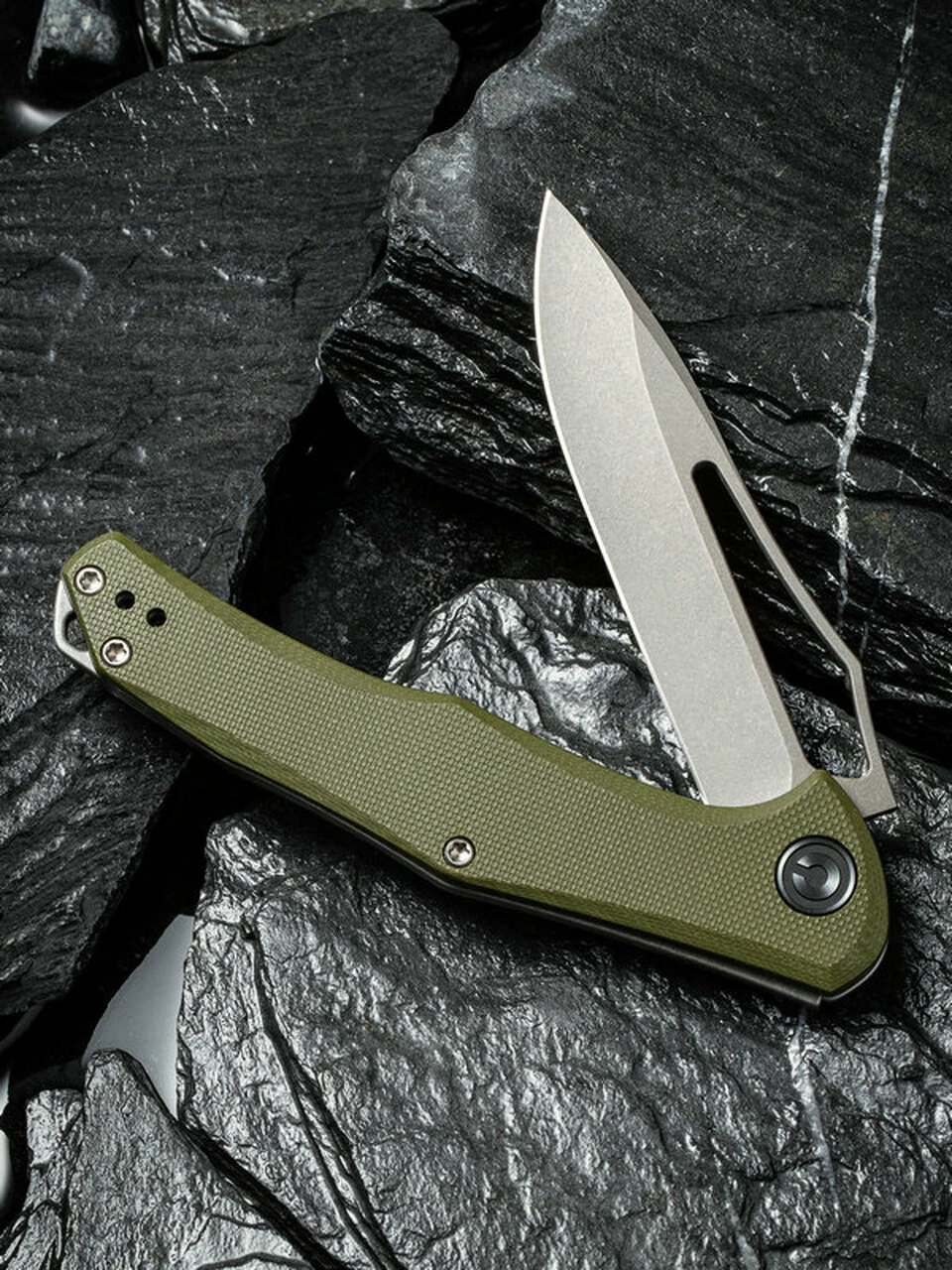 Wholesale ๐ CIVIVI Knives CIVIVI Fracture C2009A, 3.35" 8Cr14MoV Stonewashed Plain Blade, OD Green G-10 Handle ๐งจ 3 Wholesale ๐ CIVIVI Knives CIVIVI Fracture C2009A, 3.35" 8Cr14MoV Stonewashed Plain Blade, OD Green G-10 Handle ๐งจ - Image 3
