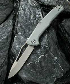 Outlet ๐ฏ CIVIVI Knives CIVIVI Fracture C2009B, 3.35" 8Cr14MoV Stonewashed Plain Blade, Gray G-10 Handle ๐