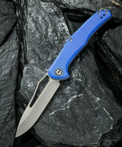 Flash Sale ⌛ CIVIVI Knives CIVIVI Fracture C2009D, 3.35" 8Cr14MoV Stonewashed Plain Blade, Blue G-10 Handle 👏