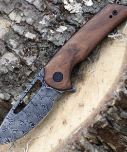 Promo 🎉 CIVIVI Knives CIVIVI Odium C2010DS-1, 2.65" Damascus Drop Point Blade, Cuibourtia Wood Handles ✨