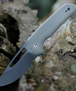 Outlet ๐ฏ CIVIVI Knives CIVIVI Odium Flipper - Dark Green Micarta (2.6" Blk SW D2) C2010G ๐