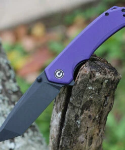 Coupon 👏 CIVIVI Knives CIVIVI Brazen Tanto - Purple G10 (3.5" D2 Blk SW) C2023D 😀