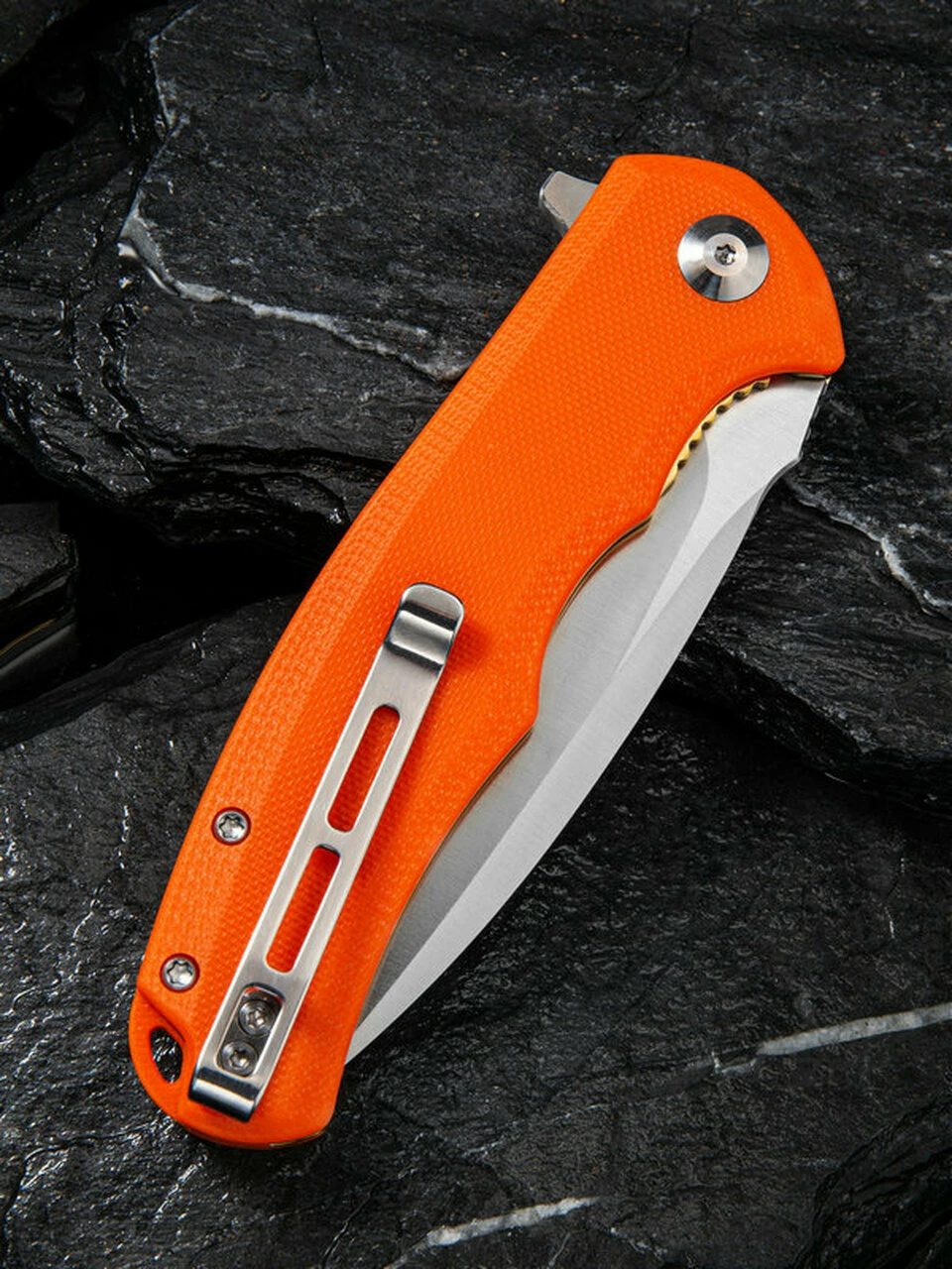 Budget ๐ CIVIVI Knives CIVIVI Praxis C803D, 3.75โ 9Cr18MoV Satin Drop Point Plain Blade, Orange G-10 Handles ๐งจ 5 Budget ๐ CIVIVI Knives CIVIVI Praxis C803D, 3.75โ 9Cr18MoV Satin Drop Point Plain Blade, Orange G-10 Handles ๐งจ - Image 5