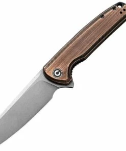 Outlet ❤️ CIVIVI Knives CIVIVI Brigand Linerlock Folder C909D, 3.46" 154CM Stainless Steel Stonewashed Plain Blade, Black Hand Rubbed Copper Handles 👏