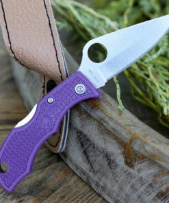 Best Sale 🌟 Spyderco Knives Spyderco Ladybug Lightweight, CLPRP3, Purple FRN, Plain Edge 👍 -Automatic Knives shop CLPRP3 94483.1586535243