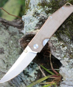 Best reviews of ❤️ GiantMouse ACE Clyde - Natural Micarta with Brass (3" Elmax SW) ⭐
