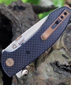 Hot Sale 👍 CRKT Avant 4620 Flipper Knife, 3.17" 8Cr14Mov Satin Drop Point Blade, Black Weaved Carbon Fiber Handles ❤️ -Automatic Knives shop CR4620.3 79147.1625858115