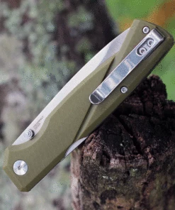 Best deal 🎁 CRKT Kova 6434, 3.50" 8Cr13MoV Stainless Steel Satin Drop Point Blade, OD Green GRN Handles ❤️ -Automatic Knives shop CR6434.2 17545.1625674800