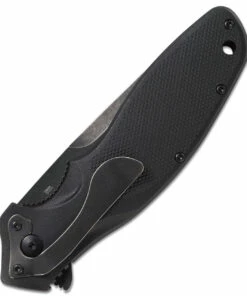 Outlet 🤩 CRKT Shenanigan Spring Assisted Flipper K800KKP, 3.35" 1.4116 Stainless Steel Black Stonewashed Veff Serration Blade, Black GRN Handles 🎉 -Automatic Knives shop CRK800KKPnb 40492.1619620765