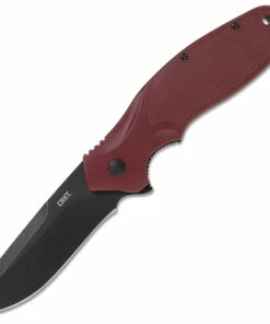 Best reviews of 🌟 CRKT Shenanigan Spring Assisted Flipper K800RKP, 3.35" 1.4116 Stainless Steel Black Stonewashed Plain Blade, Maroon GRN Handles 😍