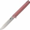 Deals ✔️ CRKT Stylus Spring Assisted Flipper K820BXP, 3.12" 12C27 Sandvik Satin Drop Point Blade, Maroon Aluminum Handle 🧨