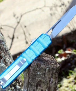 Best Sale 🌟 CobraTec Enforcer OTF Automatic - Blue Alum. (3.25" M390 Satin) CTEBLUM390DNS 🌟 -Automatic Knives shop CTEBLUM390DNS.1 34615.1641394643