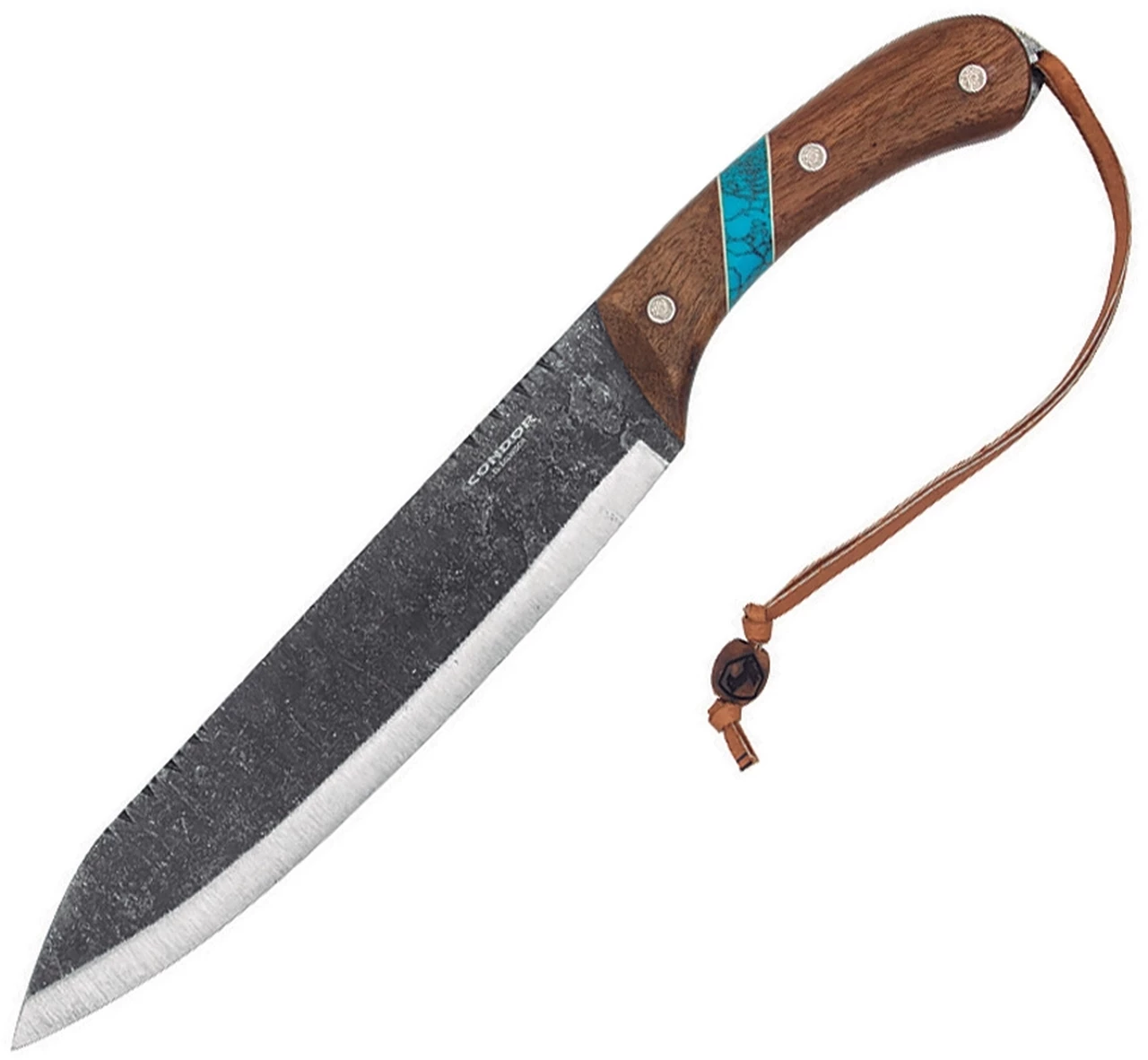 Coupon ๐งจ Condor Blue River Machete CTK2827-10HC, 10.0" 1075 High Carbon Steel, Walnut and Reconstituted Turquoise Stone Handle ๐ 1 Coupon ๐งจ Condor Blue River Machete CTK2827-10HC, 10.0" 1075 High Carbon Steel, Walnut and Reconstituted Turquoise Stone Handle ๐