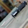 Coupon 🛒 CobraTec Knives BLKKCTNS Black King Cobra, 4" D2 Steel Tanto Blade, Anodized Aviation Aluminum w/ Carbon Fiber Inlay ⭐