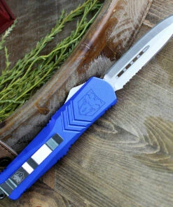 Buy 😀 CobraTec Blue FS-X OTF Knife CTKLBLUFS-XLDAG1SS, 3.75" D2 Steel Dagger Serrated Blade, Blue Aluminum Handle 👍 -Automatic Knives shop CTKBLUFS XLDAG1SS 58118.1583333732