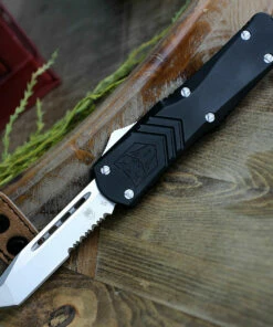 Top 10 ✨ CobraTec Black FS-X OTF Knife CTKLBLKFS-XLTS, 3.75" D2 Steel Tanto Serrated Blade, Black Aluminum Handle ⭐