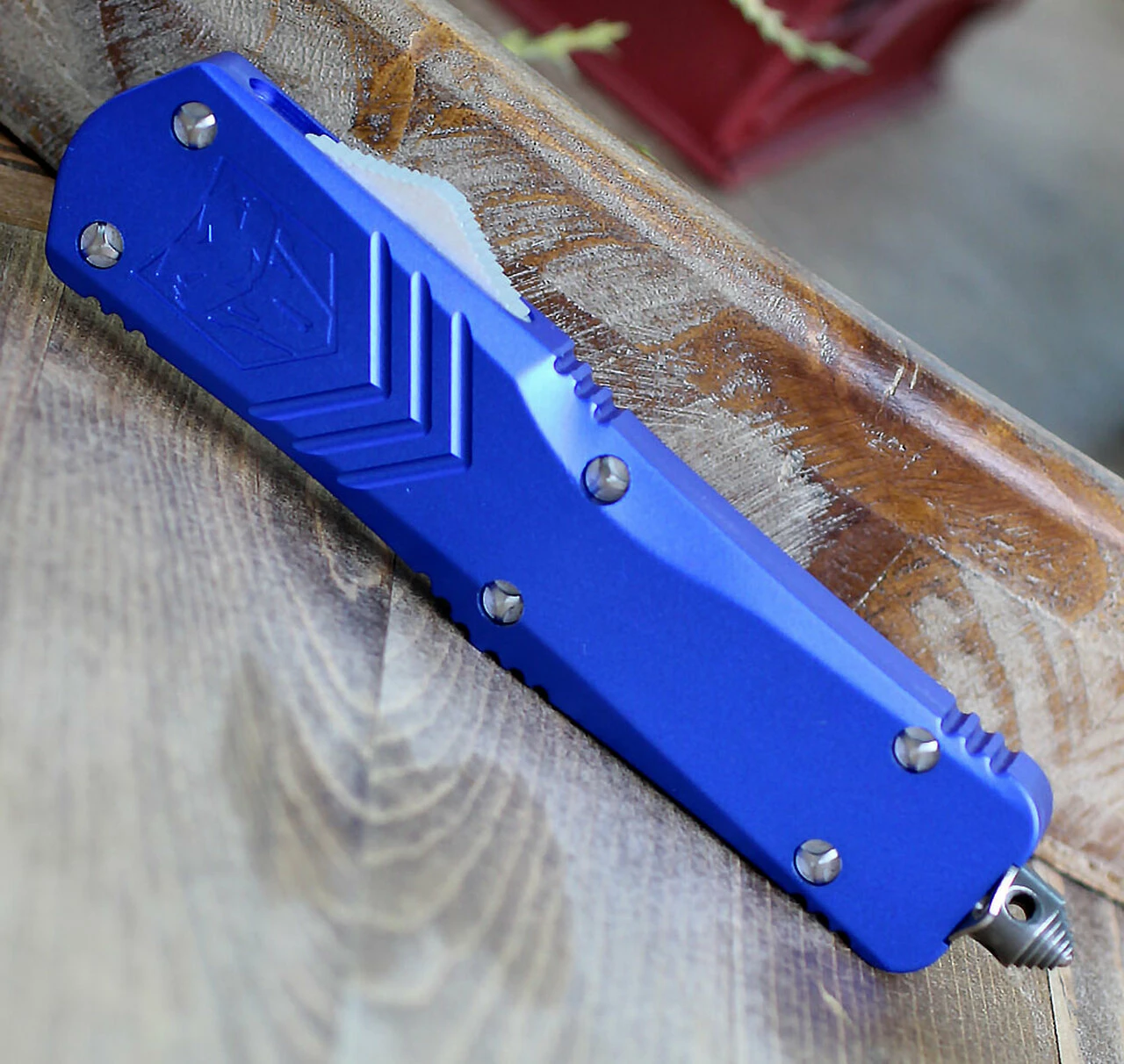 Deals 👍 CobraTec Blue FS-X OTF Knife CTKLBLUFS-XLTNS, 3.75" D2 Steel Tanto Plain Blade, Blue Aluminum Handle 👍 3 Deals 👍 CobraTec Blue FS-X OTF Knife CTKLBLUFS-XLTNS, 3.75" D2 Steel Tanto Plain Blade, Blue Aluminum Handle 👍 - Image 3