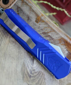 Buy 😀 CobraTec Blue FS-X OTF Knife CTKLBLUFS-XLDAG1SS, 3.75" D2 Steel Dagger Serrated Blade, Blue Aluminum Handle 👍 -Automatic Knives shop CTKLBLUFSX 79116.1583333732