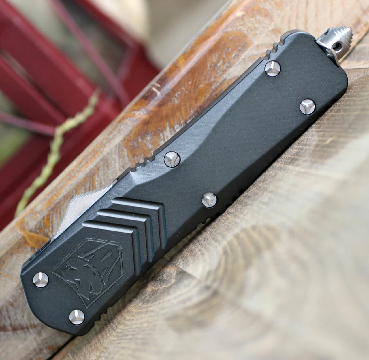 Cheapest 🌟 CobraTec Gray FS-X OTF Knife CTKLGRYFS-XLDAG2SS, 3.75" D2 Steel Dagger Double Serrated Blade, Gray Aluminum Handle 🎁 3 Cheapest 🌟 CobraTec Gray FS-X OTF Knife CTKLGRYFS-XLDAG2SS, 3.75" D2 Steel Dagger Double Serrated Blade, Gray Aluminum Handle 🎁 - Image 3