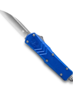 Wholesale ✨ CobraTec Blue FS-X OTF Knife CTKSBLUFS-XSWNS, 2.75" D2 STeel Wharncliff Plain Blade, Blue Aluminum Handle 🤩