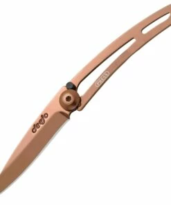 Coupon ✔️ Deejo Knives Deejo 15g Copper DEE7HN004, 2" Z40C13 Plain Blade, Copper Handle ✨