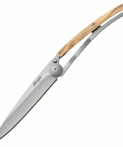 Cheap 🧨 Deejo Knives Deejo 27g Olive Wood DEE9CB001, 3" Z40C13 Satin Plain Blade, Olive WoodHandle ❤️