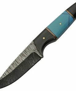 Best Pirce 👏 Damascus Blade Knife Damascus Blades - Buffalo/Turq Bone (4.5" Damascus) 1293TR ⭐