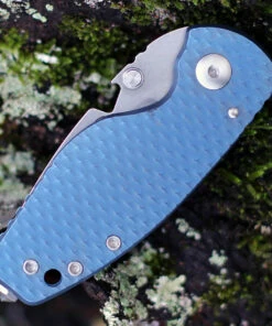 Best Sale 🔔 DPx Gear H.E.A.T/F 3D Ti Blue DPHTF019, 2.24" Stonewash M390 Blade, Blue 3D Titanium Handle 🔥 -Automatic Knives shop DPHTF019.2 91157.1607098198