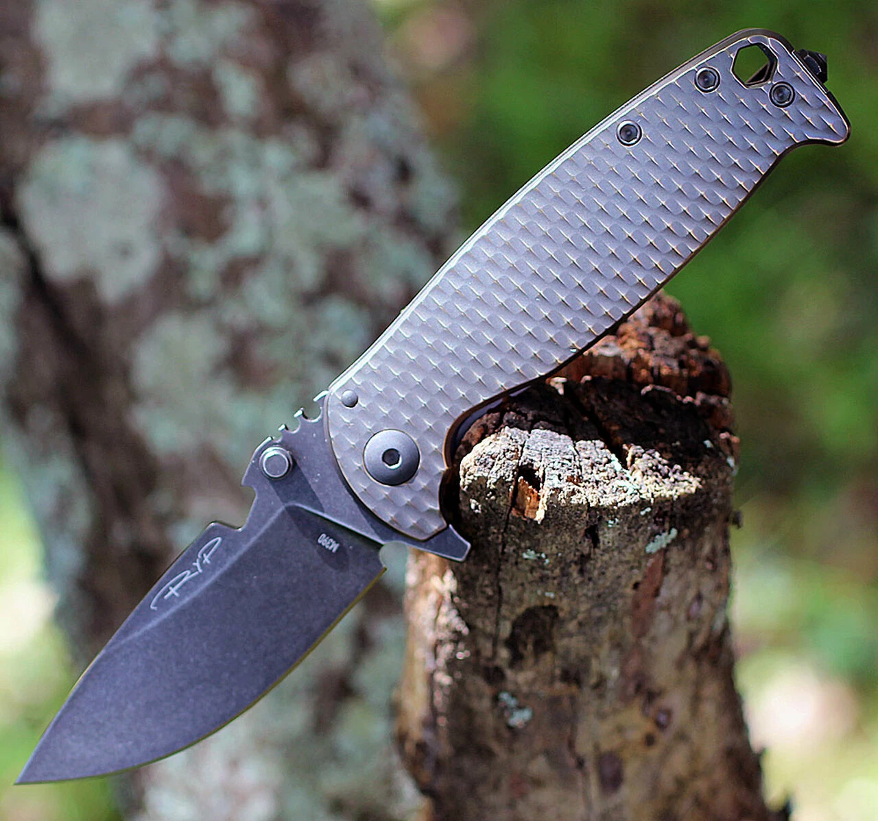 Best Pirce ✨ DPx Gear H.E.S.T/F 3.0 3D Ti Flipper DPXHSF015, 3.15" M390 Black Stonewashed Plain Blade, 3D Bronze Tianium Handle 🛒 4 Best Pirce ✨ DPx Gear H.E.S.T/F 3.0 3D Ti Flipper DPXHSF015, 3.15" M390 Black Stonewashed Plain Blade, 3D Bronze Tianium Handle 🛒 - Image 4