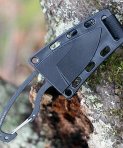 Outlet ✨ DPx Gear Heat Hiker 1095 DPHTX023, 2.4" 1095 Black Powder Coated Fixed Blade w/Aluminum Carabiner, Black Molded Sheath 👍 -Automatic Knives shop DPXHTX023.3 79479.1608756271