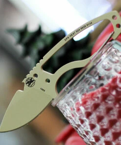 Best Pirce 👏 DPx Gear Heat Hiker 1095 DPHTX024, 2.4" 1095 Desert Tan Powder Coated Fixed Blade w/Aluminum Carabiner, Black Molded Sheath ✨