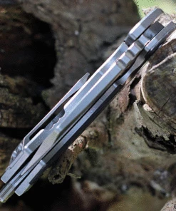 Best Sale 👏 EOS - Elite Outfitting Solutions EOS Mini Nautilus EOS084, 3.25" CPM S30V Stonewashed Cleaver, Titanium Handle w/ Carbon Fiber Inlay ✔️ -Automatic Knives shop EOS084 58617.1626893310