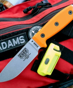 Cheap 😍 ESEE Knives ESEE-4P35V-OR, 4.5" S35VN Plain Blade, Orange G-10 Handle, Black Sheath 🤩