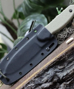Best Sale 👏 ESEE Knives ESEE Laser Strike Knife, Desert Tan Plain Edge, Black Kydex Sheath, Fire Steel and Tinder Tabs Included In Handle ✔️ -Automatic Knives shop ESEE LS P DT.2 36156.1620156810