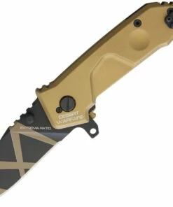 Outlet 😍 Extrema Ratio MFO Folding Knife EX0140DW, 2.5" N690 Desert Warfare Plain Blade, Tan Aluminum Handle ❤️