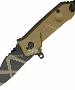 Outlet ❤️ Extrema Ratio MFO Folding Knife EX133MFO, 2.5" N690 Desert Warfare Plain Blade, Tan Aluminum Handle ⭐