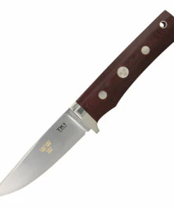 Coupon 👍 Fallkniven Tre Kronor I - Maroon Micarta (7.88" Satin) Leather Sheath TK1 🔔