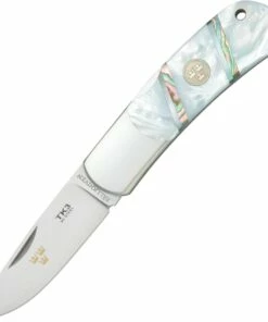 Hot Sale 😀 Fallkniven Tre Kronor de Lux - Mother-of-Pearl Folder TK3 🎁