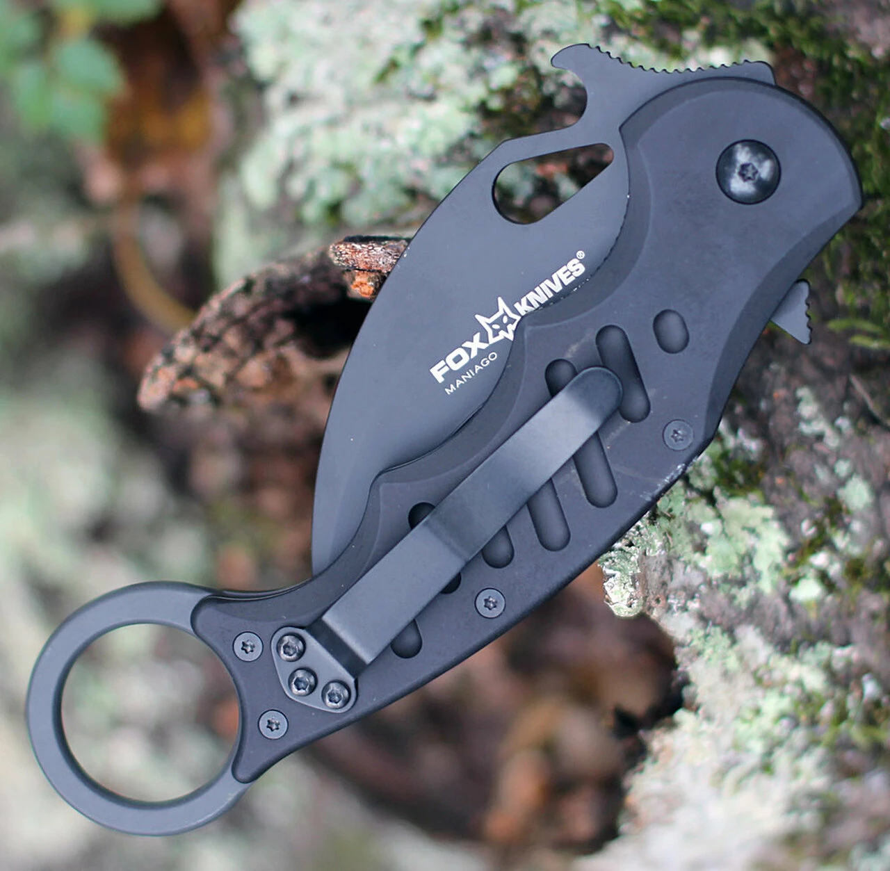 Wholesale 😀 Fox Knives USA FOX Knives Folding Karambit 478B, 3.2 in. N690Co Black blade, Black T6-6061 Aircraft Aluminum 🎁 3 Wholesale 😀 Fox Knives USA FOX Knives Folding Karambit 478B, 3.2 in. N690Co Black blade, Black T6-6061 Aircraft Aluminum 🎁 - Image 3