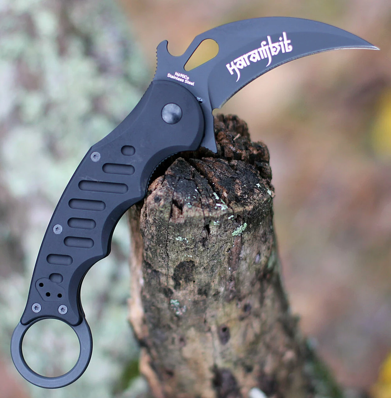 Wholesale 😀 Fox Knives USA FOX Knives Folding Karambit 478B, 3.2 in. N690Co Black blade, Black T6-6061 Aircraft Aluminum 🎁 2 Wholesale 😀 Fox Knives USA FOX Knives Folding Karambit 478B, 3.2 in. N690Co Black blade, Black T6-6061 Aircraft Aluminum 🎁 - Image 2