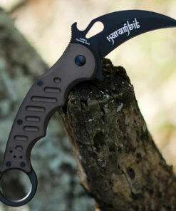 Coupon 🎁 Fox Knives USA FOX Knives Folding Karambit 478BR, 3.2 in. N690Co Black blade, Dark Brown T6-6061 Aircraft Aluminum ⌛